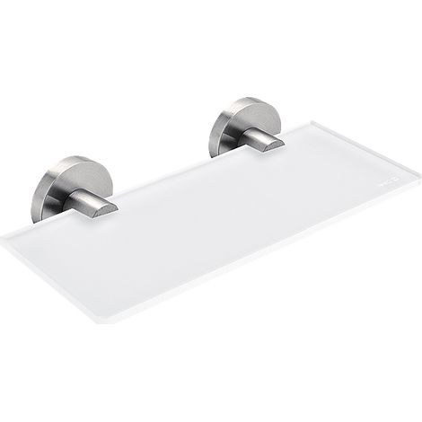 Tablette Verre L.20 Cm, Avec Fixation Inox Brossé, Unix Nimco (1/4)