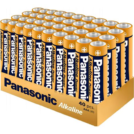40 pilas alcalinas Panasonic Power LR03 AAA de máxima potencia. (1/5)