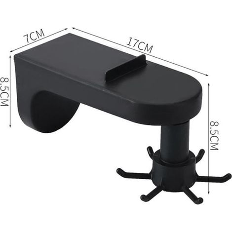 Haken für das Badezimmer - Modell 04 - Schwarz - 6er-Set - Wandhalterung - Für den Innenbereich