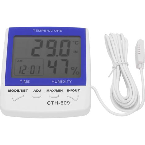 CTH‑609 Digital Thermometer Hygrometer Wall Mounted Temperature Humidity Meter for Home Farm Greenhouse