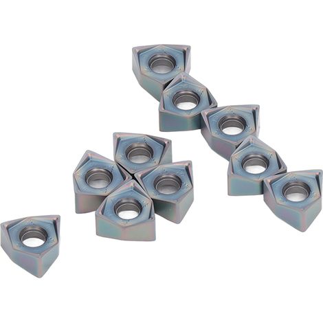 10 verzinnte Hartmetall-Wendeschneidplatten, lange Standzeit, hohe Schnittgeschwindigkeit, für CNC-Drehen und -Schlichten, WNEU080608 GL (1/5)