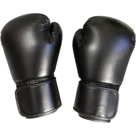 Gants de boxe mixtes 10 oz noirs 27 x 13 x 1501 cm 055 kg rembourrage supérieur moulé pour arts martiaux rapprochés (1/4)