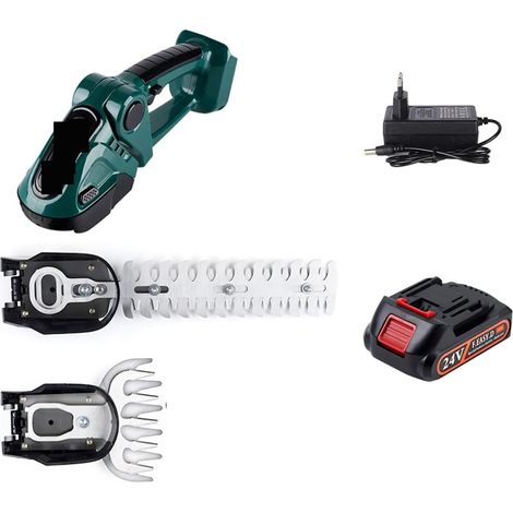 2 en 1 Taille-haie électrique sans Fil Portable Haute Puissance Tondeuse à Gazon Domestique sécateur Rechargeable désherbage Outils de Jardin (Color : Green-1 Battery, Size : Small) (1/5)