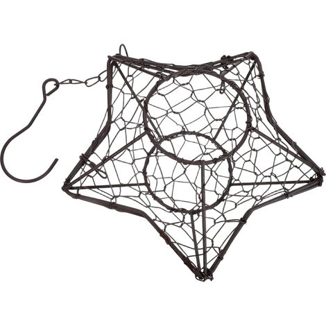Jardinière suspendue en fer forgé GALPADA forme d'étoile pour plantes succulentes (1/5)