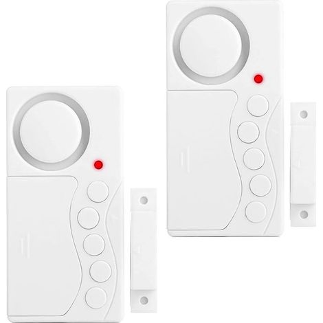 Pack Freezer Door Alarm, Window Security Alarm, 3/15/30/60 Second Wireless Refrigerator Alarm, 4 in 1 Door Sensor, Doorbell, Loud Door Open Alarm, 108 dB (1/5)