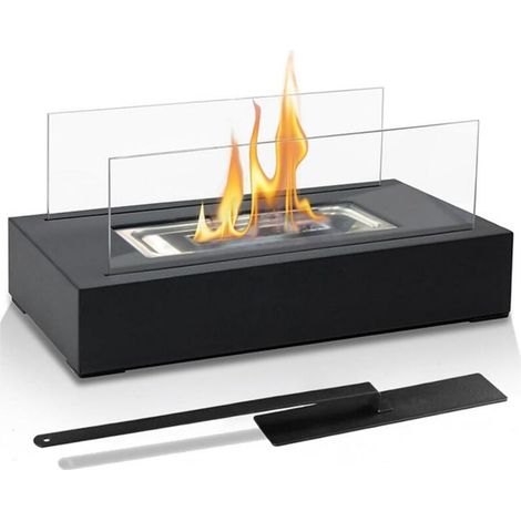 Cheminée de table moderne au bioéthanol-Flamme sans fumée-Bougeoir de table-Idéale comme décoration de table et cadeau de pendaison (1/5)