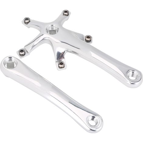 1 paire de pièces de réparation de pédalier unique en alliage de vélo de route de montagne de 170MM (argent) (1/5)