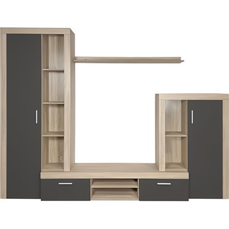 Mobile Parete Attrezzata Living Nobel 263x40x200cm - Design Moderno e Funzionale (1/4)