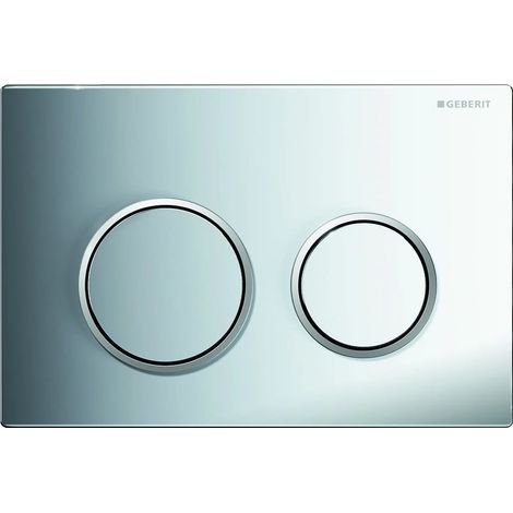 PLACCA DI COMANDO OMEGA 20 DOPPIO TASTO CROMO LUCIDO CROMO SATINATO GEBERIT 115.085.KH.1