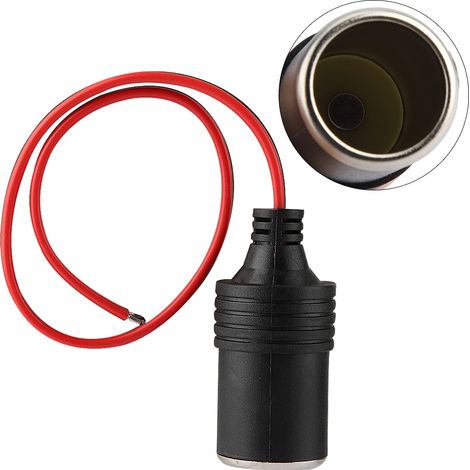 Câble allume-cigare femelle 30cm avec connecteur et adaptateur prise voiture (1/5)