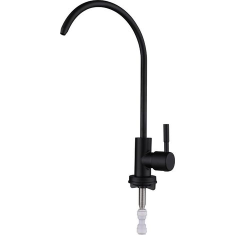 Robinet de filtre à eau de cuisine en acier inoxydable, adapté à la plupart des systèmes d'osmose inverse ou de filtration d'eau, robinet d'eau potable d'évier de bar de cuisine (1/5)