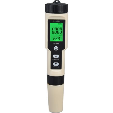 Stylo testeur d'hydrogène haute sensibilité, écran LCD rétroéclairé, testeur d'hydrogène numérique pour aquariums, jardinage et laboratoires