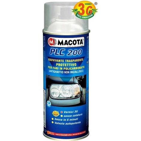 MACOTA PLC 200 Ravvivante Trasparente Fari Protettivo Vernice Spray 200/400ml Packaging - 400ml