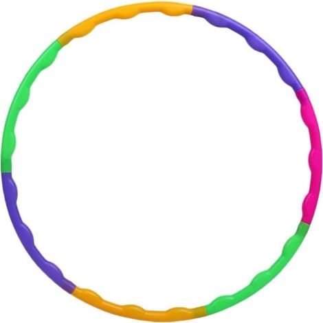 Hula Hoop enfant détachable 65cm, accessoire fitness gym pour entraînement musculaire, anneau lesté amovible pour exercices à la maison, outil de sport minceur taille réglable (1/5)