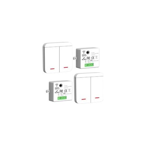 Interrupteur sans fil, kit d'interrupteurs, émetteur radio 433 MHz, récepteur 2 200 W/10 A, interrupteur d'éclairage, interrupteur et récepteur RF, interrupteur mural