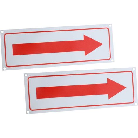 2 pièces Panneaux Fléchés Aluminium Signalisation de Trafic pour Intérieur et Extérieur Indications Claires pour Usines Écoles et Magasins (1/5)