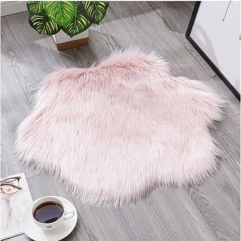 Tapis en laine imitation peau de mouton - Imperméable - Antidérapant - Ultra doux - Moelleux - Absorption rapide (1/2)