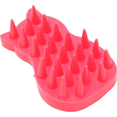 Brosse de massage et de bain pour animaux de compagnie, en caoutchouc, apaisante et portable, pour le toilettage des chiens, chats et autres animaux de compagnie. (1/5)