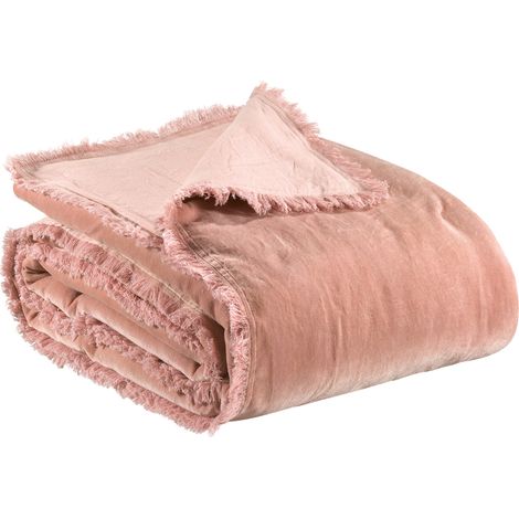 VIVARAISE - Édredon Vivaraise Fara en coton 100% - Rose - 85 x 200 cm
