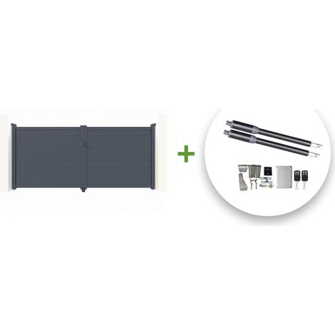 Portail battant électrique EIGER 350x160cm + Motorisation RANGER B150 (1/5)