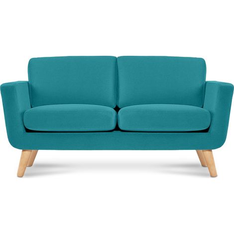 KONSIMO Schlafsofa mit Armlehnen "TAGIO", Türkis, Stoff, Scandinavian, 153x80x84 cm (1/4)
