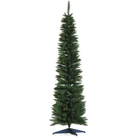 Albero di Natale artificiale stretto da 180 cm con 390 rami e base rimovibile. Facile da montare. Verde. (1/5)
