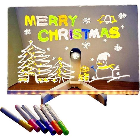 Tableau lumineux LED en acrylique pour enfants, anti-rayures et réglable (1/5)