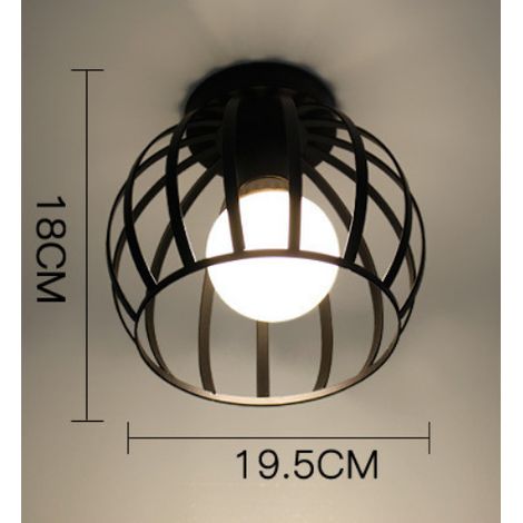 Geometrische Wandlampe aus Schmiedeeisen für Wohnzimmer, Küche, Loft, Esszimmer, Café (Glühbirne nicht enthalten), Kürbiskopf, weißes Licht E27