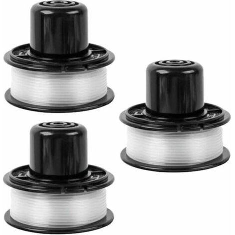 A6226 Bobine de fil pour Black et Decker GL360 / GL310 / GL250 / GL360SB Coupe Bordure, Bobine de fil Rechange pour Black and Decker a6226 gl360 débroussailleuse sans fil 1,6 mm 6,0 m (3pcs) (1/4)