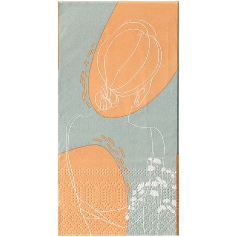 Eglo Servietten Belbari grün/orange 16,5 x 8 cm - 20er Pack Servietten (1/3)