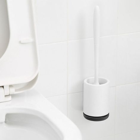 Haushalts-WC-Reinigungsbürste mit langem Griff und Halterung, Wandmontage (1/5)