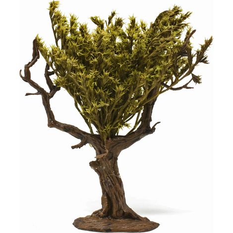 Albero con Foglie Verdi H 14 cm Miniatura Alberi per Presepe - 783V (1/4)