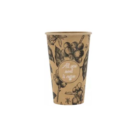 Bicchieri di carta kraft Kram All You Need da 180 ml, confezione da 100 pezzi. (1/5)