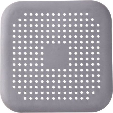 Lot de 2 attrape-cheveux en silicone avec ventouse, filtre de protection pour drain, filtre à cheveux universel pour salle de bain, baignoire et cuisine (blanc et gris)