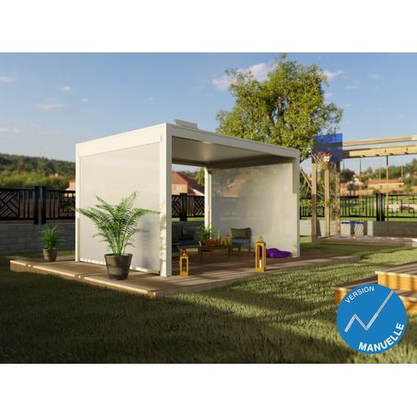 Store Zippé 3m Blanc Pour Pergola Bioclimatique O ORIAL Made in France (1/5)