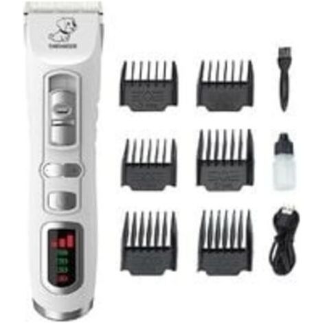Tondeuse pour chien - Tondeuse professionnelle 3 modes pour chien et chat pour poils longs et épais, tondeuse électrique rechargeable sans fil avec batterie 2200 mAhdyk-alovez