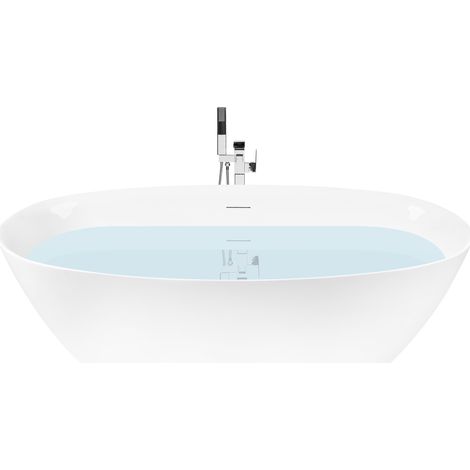 Bañera independiente de acrílico diseño moderno 160 cm baño blanco Kollpa