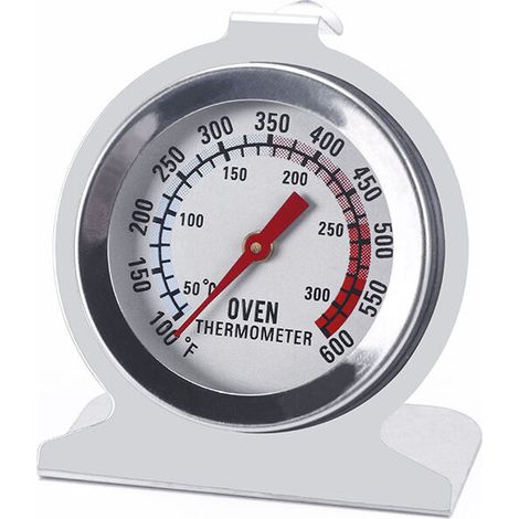 Termometro da forno in acciaio inox per forno elettrico/gas, quadrante da 2", lettura istantanea, per cucina, grill, affumicatore (50-300°C/37,8-315,6°C) (1/4)