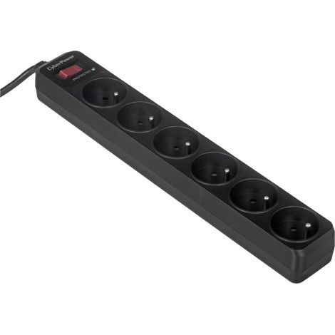 Cyberpower tracer iii b0620sc0-fr Spannungsbegrenzer 6 Ausgänge ac 200 - 250 v schwarz 1,8 m (1/4)