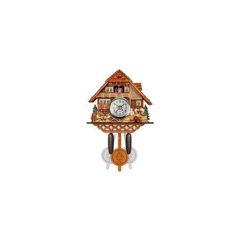 Horloge à coucou en bois, grand modèle style vintage, pour la décoration du salon, de la chambre ou du bureau (1/5)