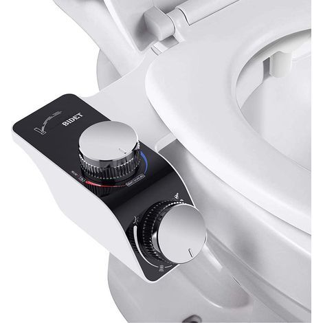 Nettoyeur de bidet électrique chasse d'eau de couvercle de toilette intelligente double buse avec buse autonettoyante pour bidet d'eau pour fixation de toilette (1/3)