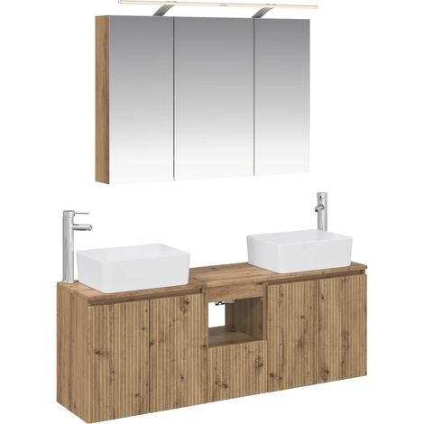 Bathroom Cabinet Set 4 pcs Artisan Oak Engineered Wood vidaXL (1/5)