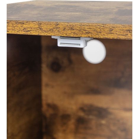 Katzenstreuschrank - Holzoptik, Metallrahmen, 2-türiges Design
