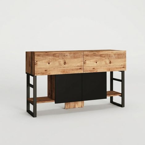 Modernes Sideboard mit Türen und Metallregalen Eronis