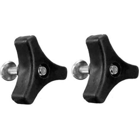 Clamping screw, nut, triangle knob, nut, bolt, hardware, spare parts, plastic star clamping knob, internal thread, black knurled head screw YMYNY (1/4)