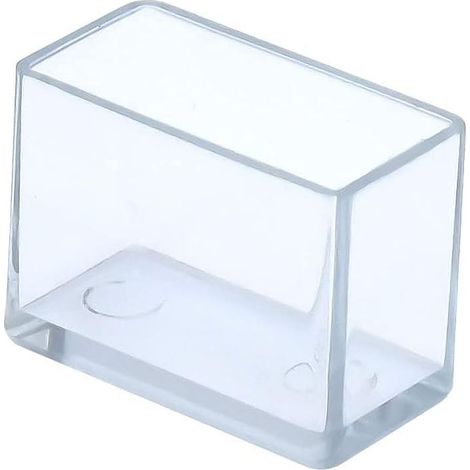 Tapas rectangulares de PVC resistentes a los arañazos para sillas, 15x30 mm (1,5x3,0 cm), transparentes, 12 unidades. (1/4)