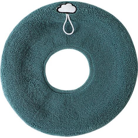Dicke und weiche WC-Sitzmatte, 2-teilig, mit Griff, waschbar, passend für alle ovalen WC-Sitze, grün (1/5)