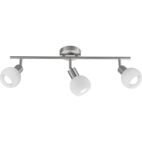 Plafón 3 luces Vera niquel satinado 17 cm(alto)56 cm(ancho)8 cm(largo). (1/3)