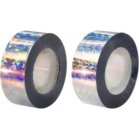 Laser reflective anti-bird tape, 2.4cm wide x 100m long, 2 pieces, suitable for agricultural orchards and outdoor balconies. (1/5)