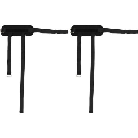 Sangle De Cheville Ajustable - Nylon Renforcé Avec Boucle Métal - Pour Musculation Jambes Et Fessiers - Lot De 2 Pièces (1/5)